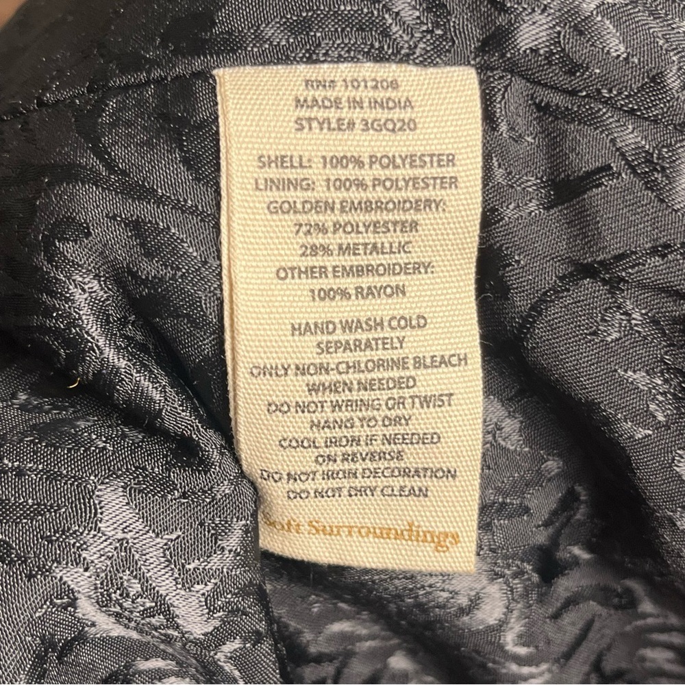 Soft Surroundings NWT Boho Astrid Embroidered Velvet Jacket – PM (10/12 P) - Picture 12 of 15